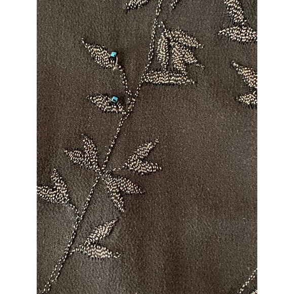 Jones New York Moss Dark Green Floral Blouse Tank Top Sleeveless Camisole 10 - Picture 8 of 13